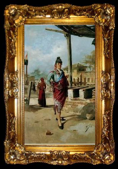 framed  unknow artist Arab or Arabic people and life. Orientalism oil paintings 168, ta009-2